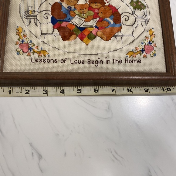 Vintage handmade framed embroidery - Picture 4 of 6